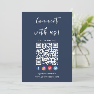 Invitación Conéctate Con El Código Qr De Los Ee.Uu.