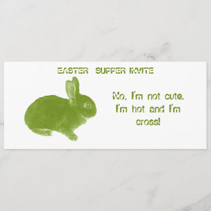 Invitación Conejito cruzado caliente para Pascua