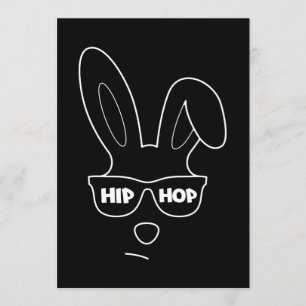 Invitación Conejito de Pascua con gafas de sol Gracioso Pascu