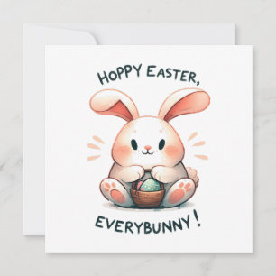 Invitación Conejito de Pascua Feliz Pascua, a todos!