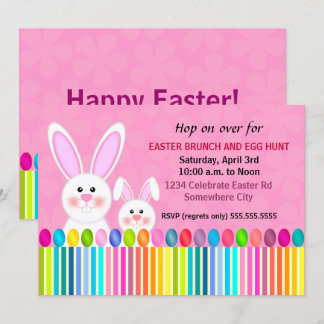 Invitación Conejito de Pascua Lindo y Colorido