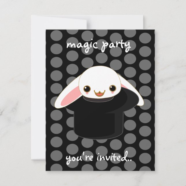 Invitación conejito mágico (Anverso)