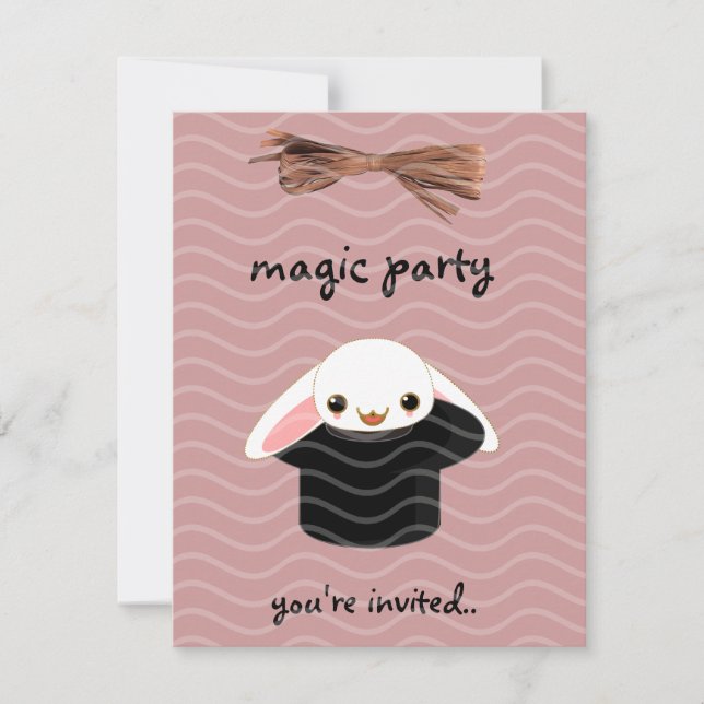 Invitación conejito mágico (Anverso)