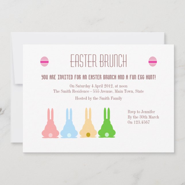 Invitación Conejitos (Anverso)