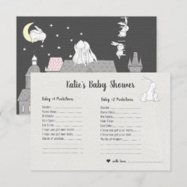 Invitación Conejitos | Juego de adivinanzas para baby shower 