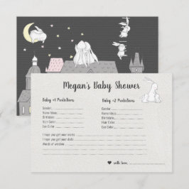 Invitación Conejitos | Juego de adivinanzas para baby shower 