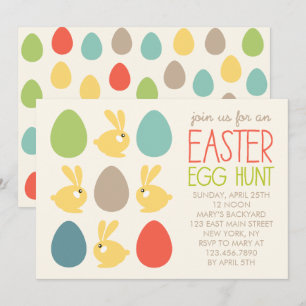 Invitación Conejitos y Huevos de Pascua Invitati Fiesta