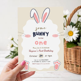Invitación Conejo Algún Conejito está Cumpliendo Un Año 1er C
