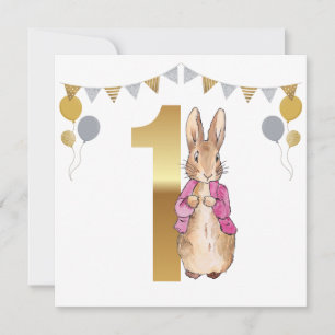 Invitación Conejo Clásico Cumpleaños 1