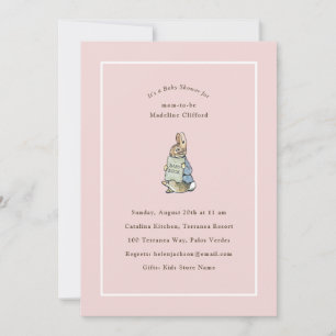Invitación Conejo clásico de cuento de hadas en gingham vinta