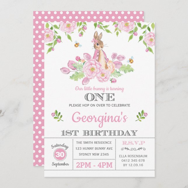 Invitación Conejo conejo conejo conejo conejo conejo conejo f (Anverso / Reverso)