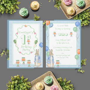 Invitación Conejo Conejo Conejo Conejo Conejo Verde Primer Fi