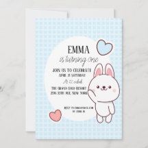 Conejo Cute Kawaii Primer Cumpleaños