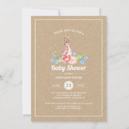 Invitación Conejo de bebé dulce | Baby Shower de conejo