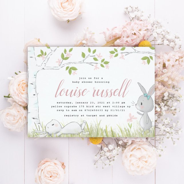 Invitación conejo de bebés ducha de bebé (Subido por el creador)