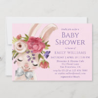 Conejo de conejito floral de Baby Shower Cute mode