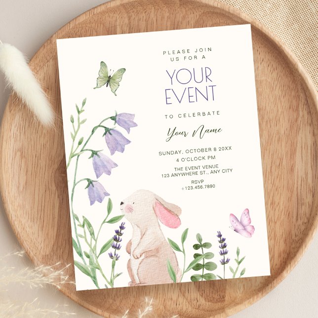 Invitación Conejo de jardín  (Subido por el creador)