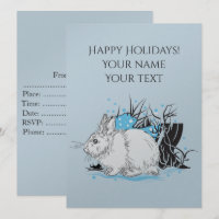 conejo de Navidad blanco