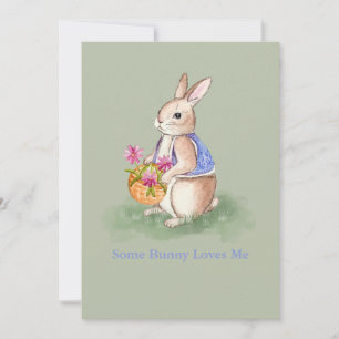 Invitación Conejo de Pascua acuarela