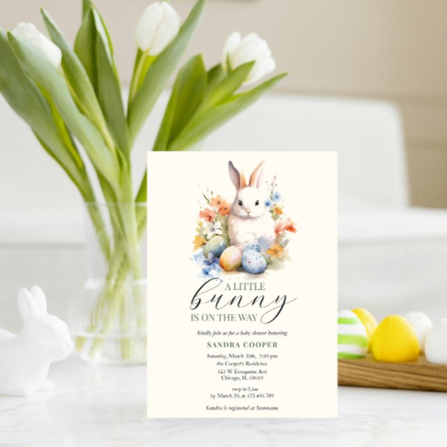Invitación Conejo de Pascua | BABY SHOWER (Subido por el creador)