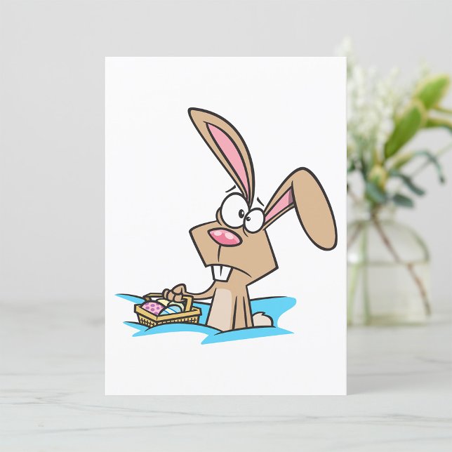 Invitación Conejo de Pascua con Cesta de Huevos (Subido por el creador)