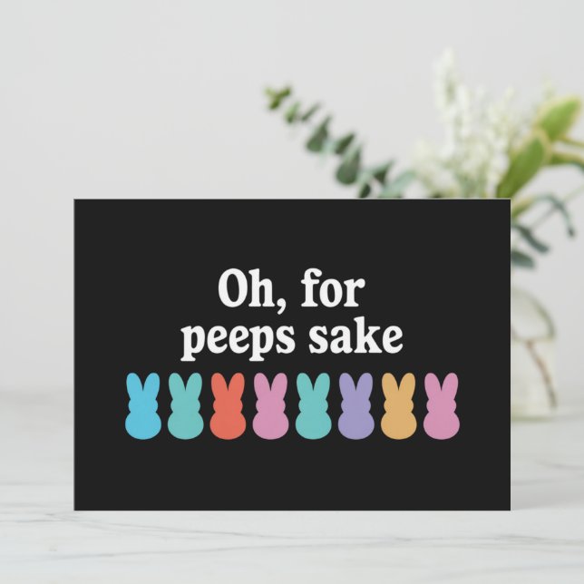 Invitación Conejo de Pascua Feliz Carnaval Cristiano Religios (Anverso de pie)