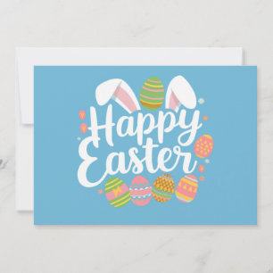 Invitación Conejo de Pascua Feliz Pascua Conejo Huevo Fiesta