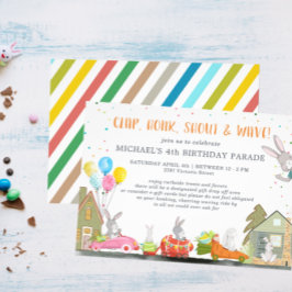 Invitación Conejo de Pascua | Fiesta de Desfile de Cumpleaños