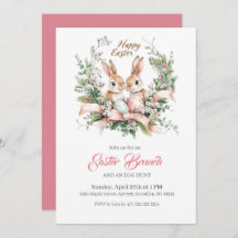 Conejo de Pascua, Huevo e Invitat Personalizados