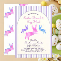 Conejo de Pascua Rosa Azul Morado Brunch de Pascua