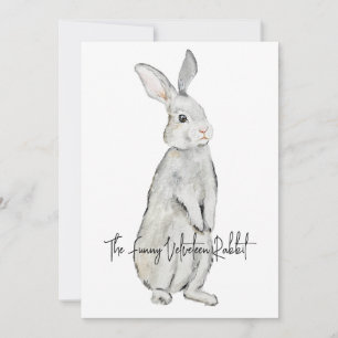 Invitación Conejo de terciopelo divertido