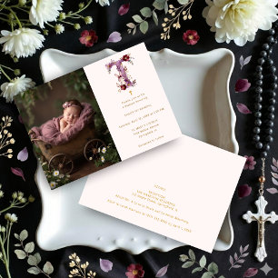 Invitación Conejo Divertido Soñador Floral Romántico T Bautiz