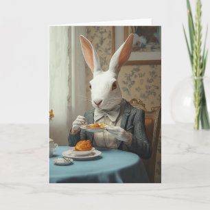 Invitación Conejo elegante a la hora del té
