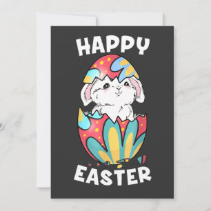 Invitación Conejo Feliz de Pascua Huevo de Pascua Niños Niñas