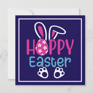 Invitación Conejo Feliz de Pascua Huevo Diseño Lindo de Prima