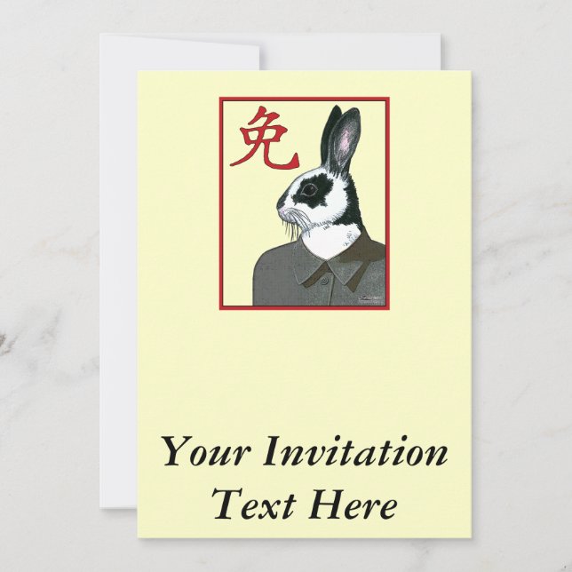 Invitación Conejo fiesta (Anverso)