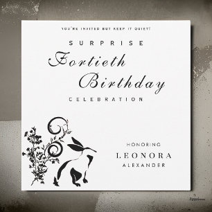 Invitación Conejo floral moderno CUALQUIER fiesta de cumpleañ
