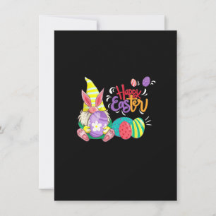 Invitación Conejo Gnomo Caza Huevos de Conejo Divertido Feliz