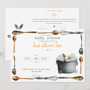 Invitación Conejo Travieso en la Cocina 🐇 Shower de Bebé