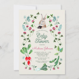 Invitación Conejo y trébol botánico