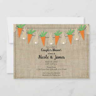 Invitación Conejos y Zanahorias Fiesta de Despedida de Solter