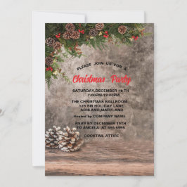 Invitación Cones de pino, Fiesta de Ramas de Pino