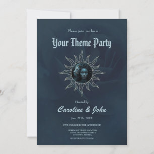Invitación Conexión mística, mujer mística y el león.