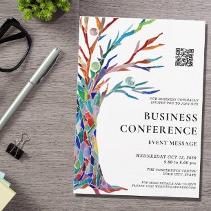 Invitación Conferencia comercial de código QR