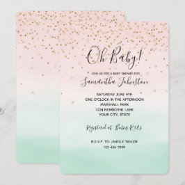Invitación Confetán de espárragos dorados Giram Rubor