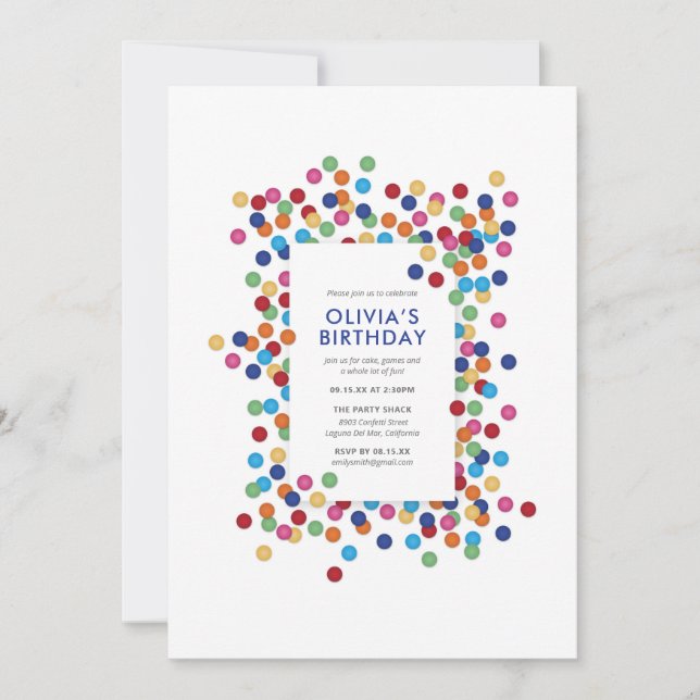 Invitación Confeti (Anverso)
