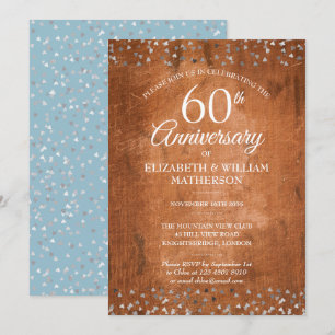 Invitación Confeti de Aniversario de Bodas número 60 de Mader