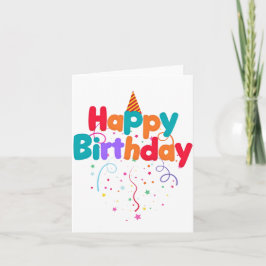 Invitación Confeti de Cumpleaños Feliz