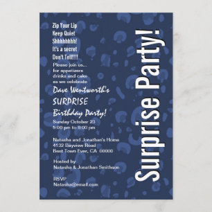 Invitación Confeti moderno del blanco de los azules marinos