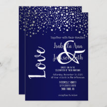 Confetti azul y plateado de la marina